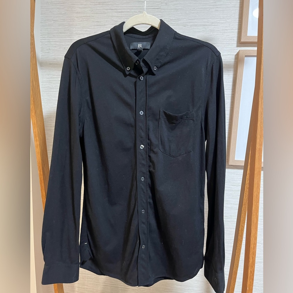 Banana Republic Black Button Down, Size Medium